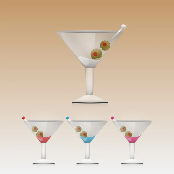 Martini Drink Skle Vektorová Grafika