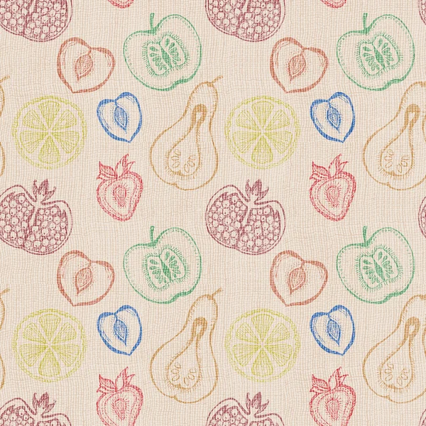 Cute Fruits Seamless Vector Background Royalty Free Stock Vectors
