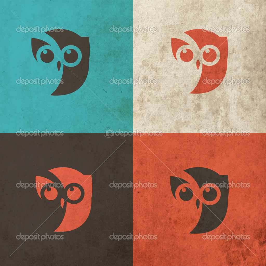 Owl Head Icon art illustration