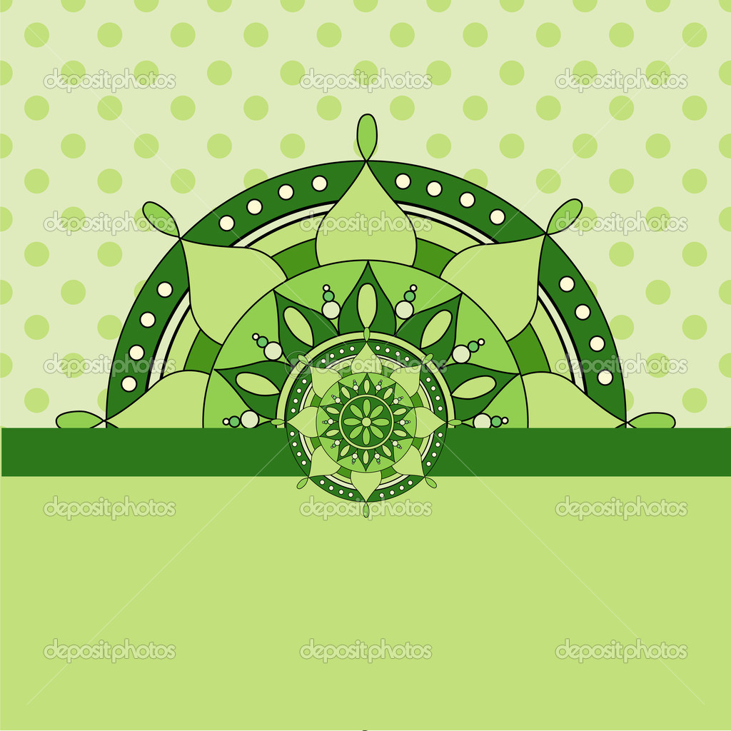 Greeting card with flowers. Vector.