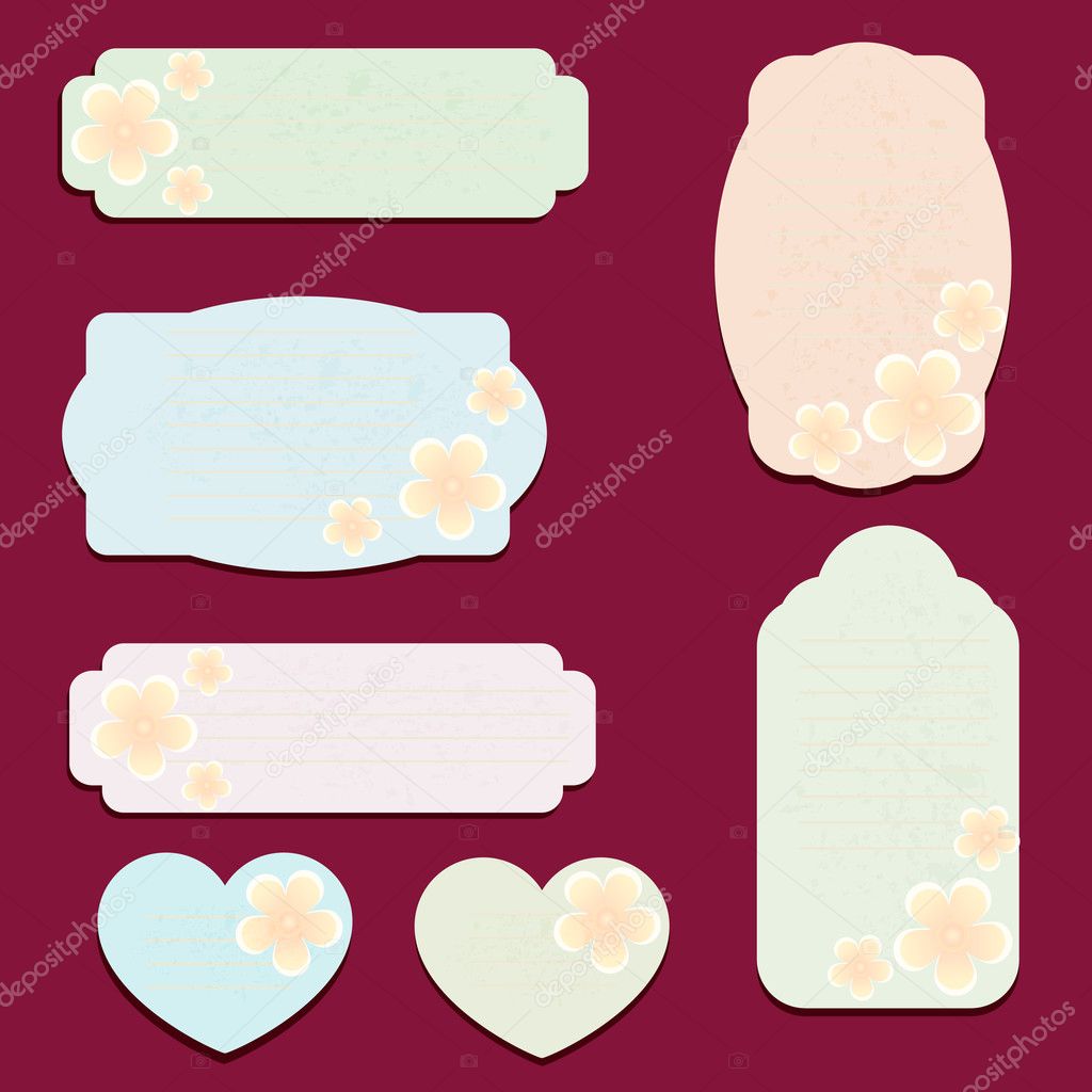 Greeting card with flowers. Vector.