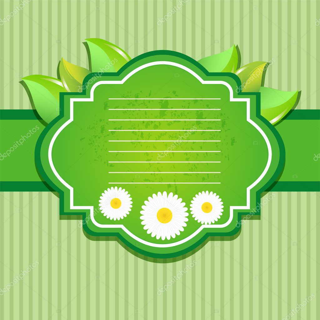 Greeting card with flowers. Vector.
