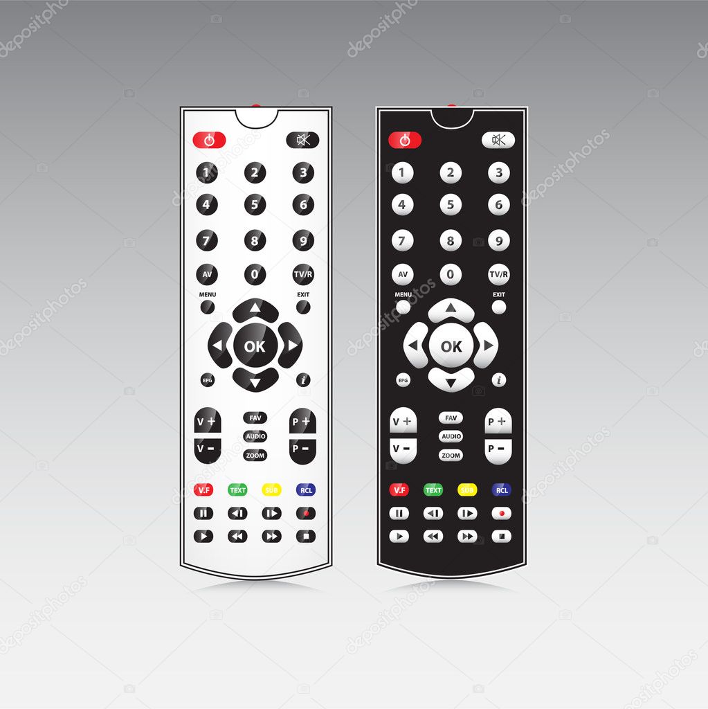 TV Remote control, vector design