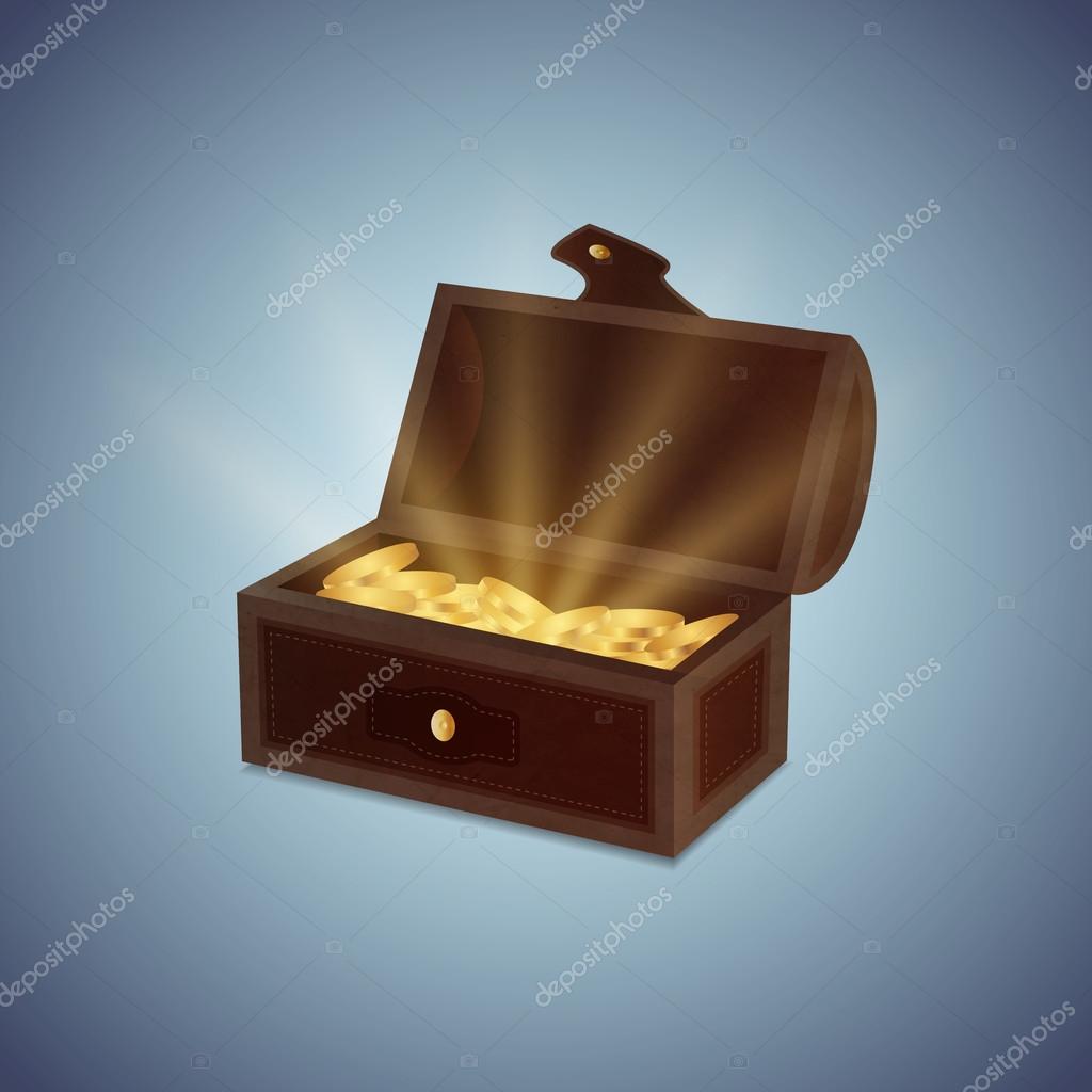 a chest of gold coins a chest of gold coins