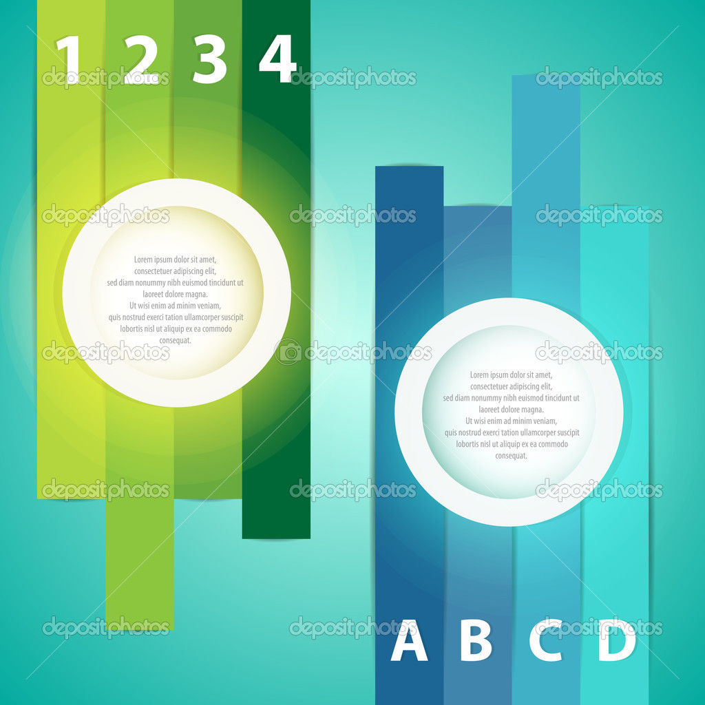 Colorful presentations with letters and numbers