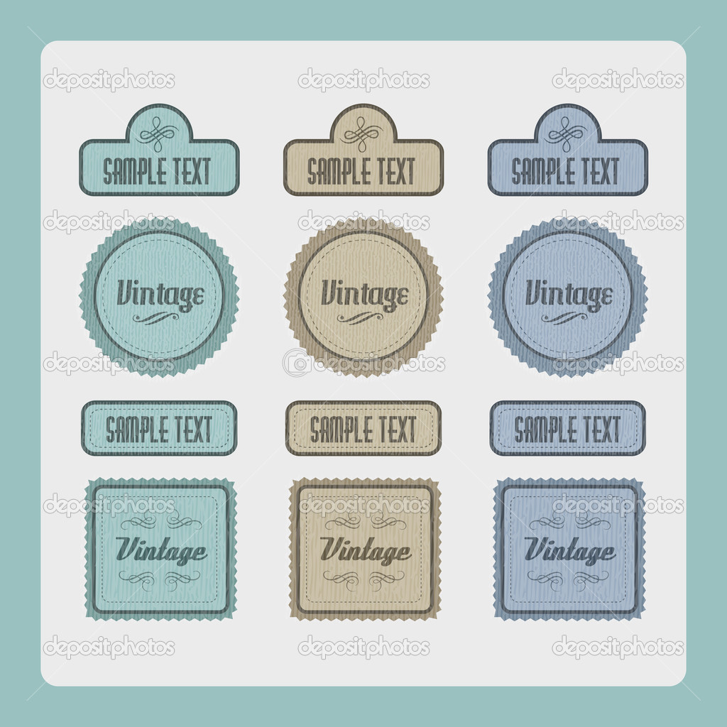 Vector set vintage labels