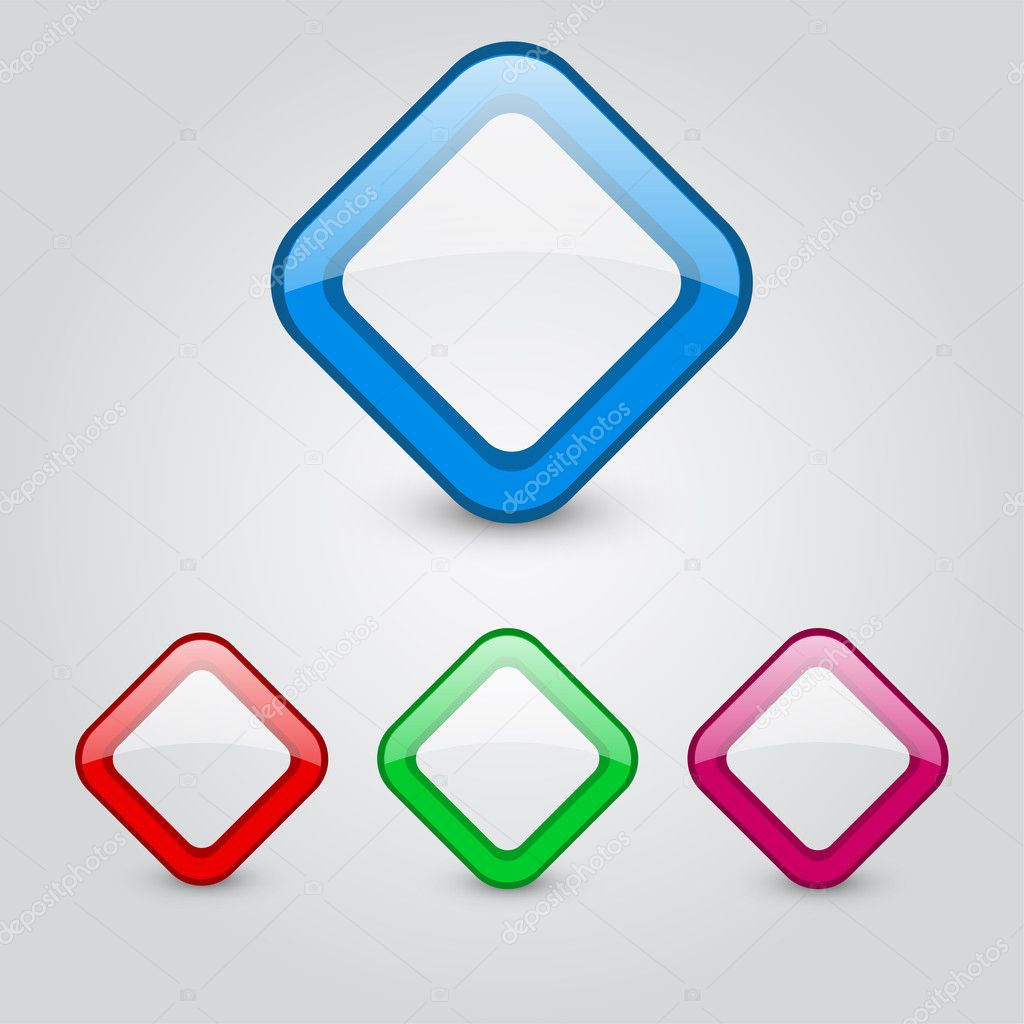 Vector color buttons,  vector illustration  