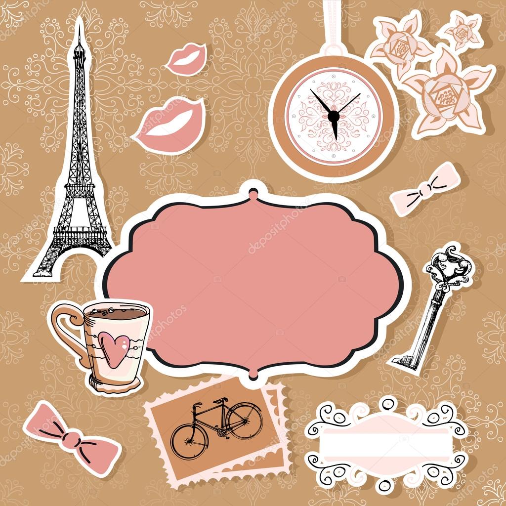 Vector set of Paris symbols