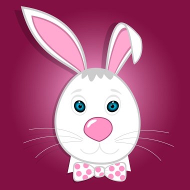Cute funny bunny. Vector illustration clipart