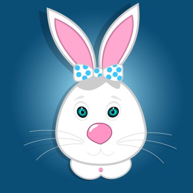 Cute funny bunny. Vector illustration clipart