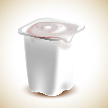 one Yogurt. Vector illustration clipart