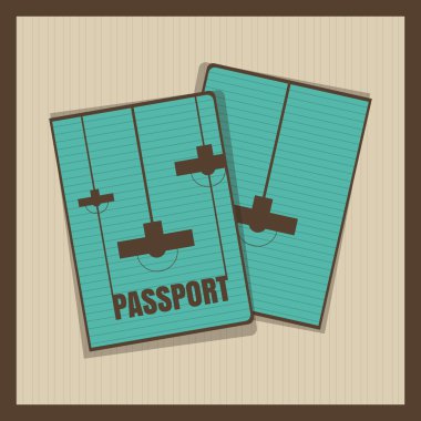 Lamp passport cover. Vector illustration clipart