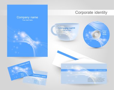 Set of templates corporate identity clipart