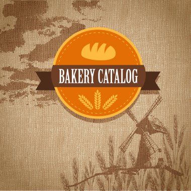 retro Vintage ekmek logo. vektör çizim