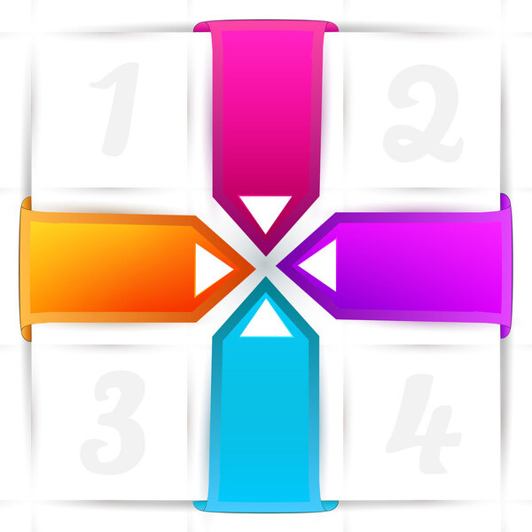 Banners with numbers. Vector