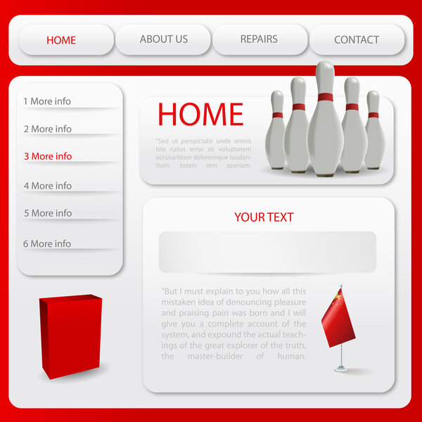 Шаблон веб-сайта. Векторная иллюстрация
