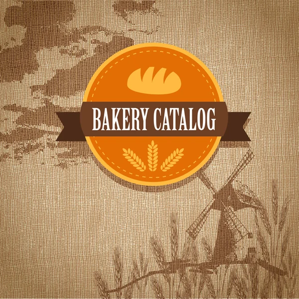 Vintage Retro Bakery Logo Vector Illustration — Stock Vector