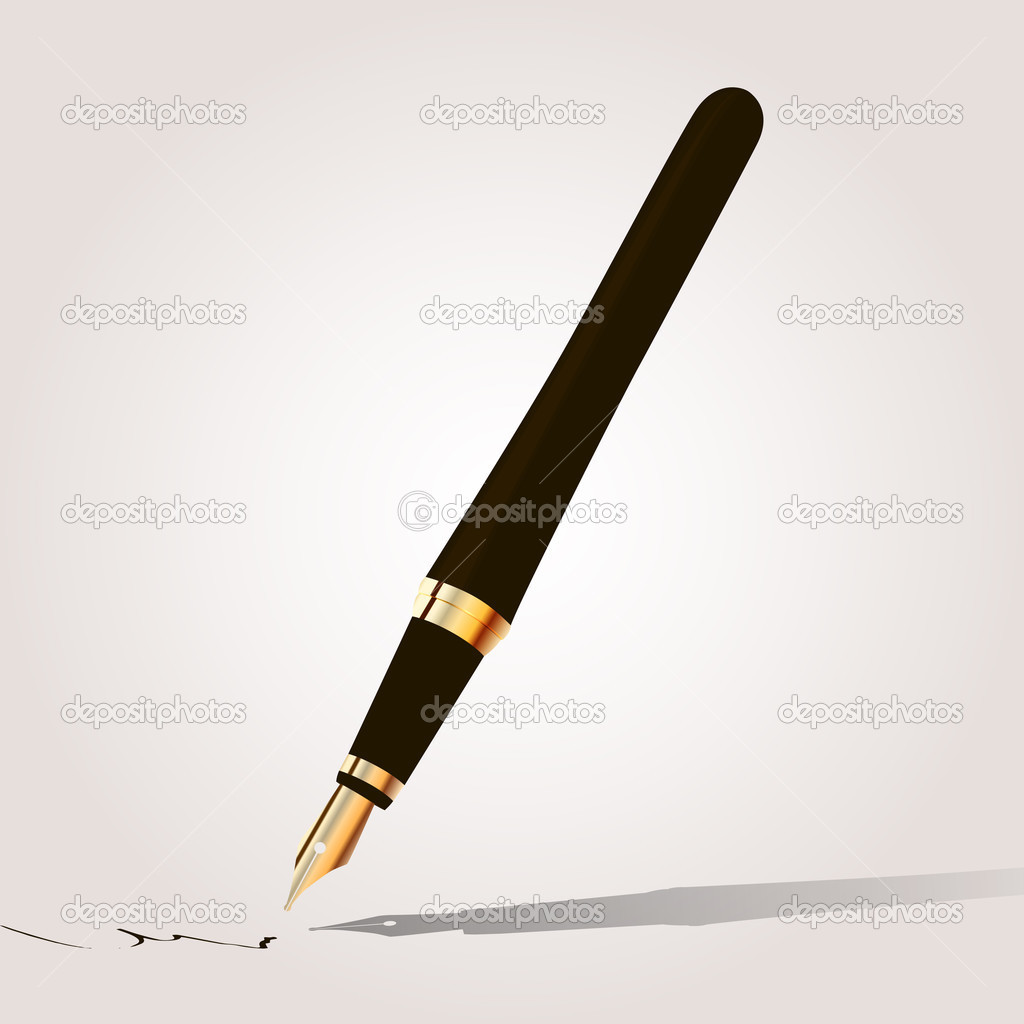Fountain pen. Vector illustration