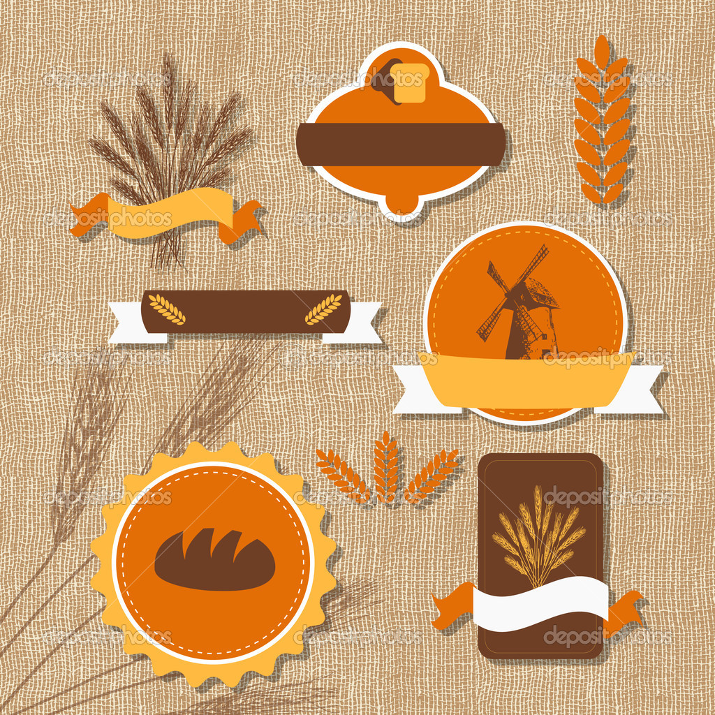 Vintage retro bakery logo. Vector illustration