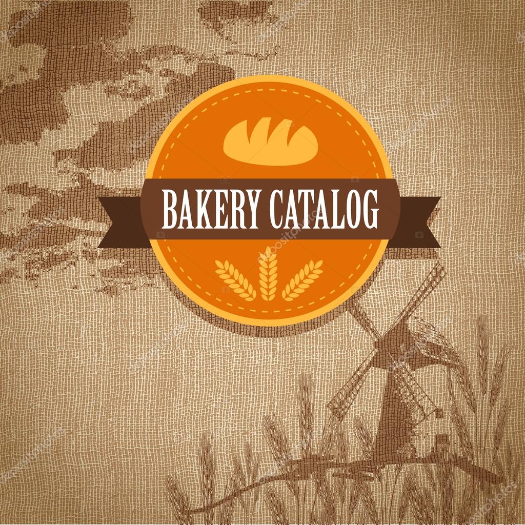 Vintage retro bakery logo. Vector illustration