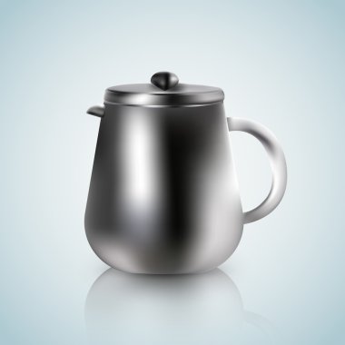 kettle on a white blue background clipart