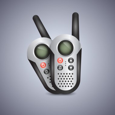 Vector illustration of generic set of walkie talkies clipart