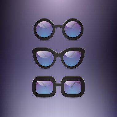 collection of oldschool glasses clipart