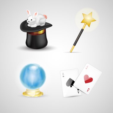 Magic accessories,  vector illustration  clipart