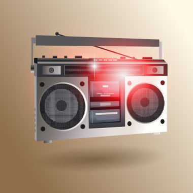 Retro Radio Set Icon clipart