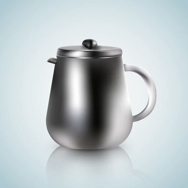 kettle on a white blue background