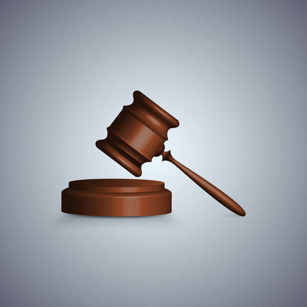 Judge gavel in focus