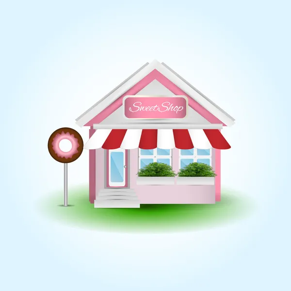 Donut Shop Vectorillustratie — Stockvector