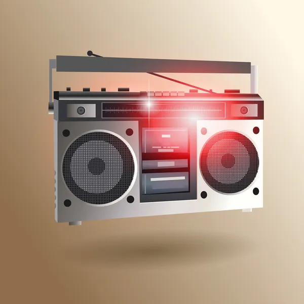 Retro Radio Set Icon — Stock Vector