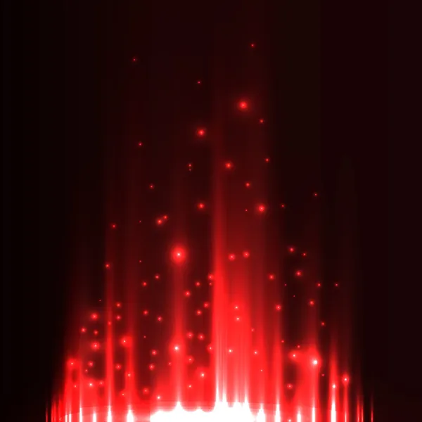 Rode Aurora Borealis Achtergrond — Stockvector