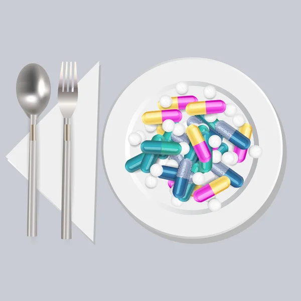 Pills Plate Vector Royalty Free Stock Illustrations