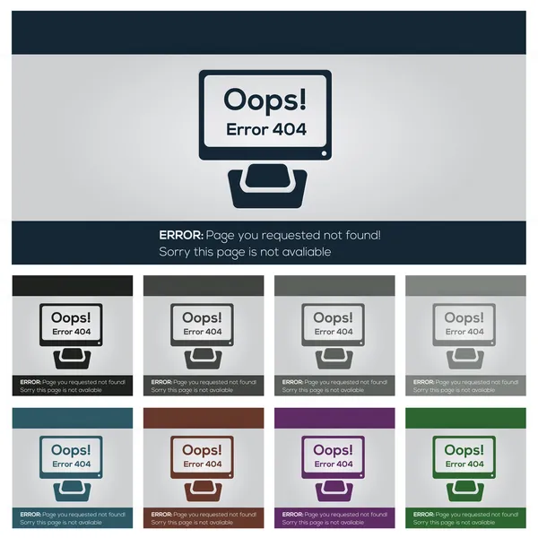 Jeu Icônes Erreur Vectorielles 404 Pour Web Vecteur En Vente