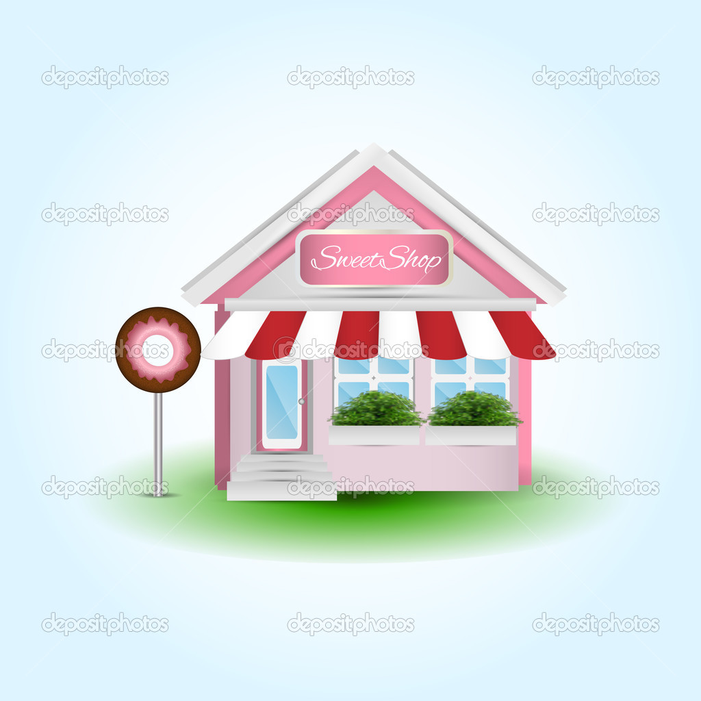Donut Shop,  vector illustration 