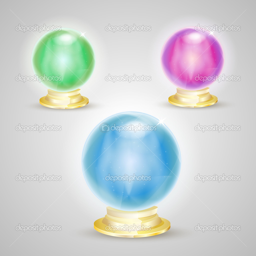 Fortunetelling Balls,  vector illustration 