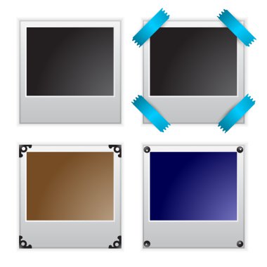 Vector illustration of polaroid photo frames clipart