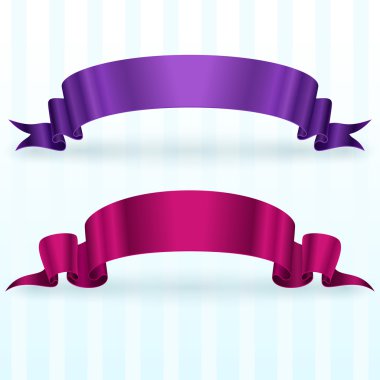 Banners with ribbon,  vector illustration  clipart