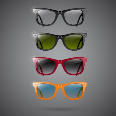 Retro sunglasses, vector design clipart