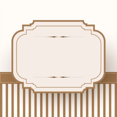 Vintage frame template, vector design clipart