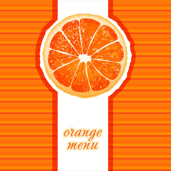 Orange Menu,  vector illustration 