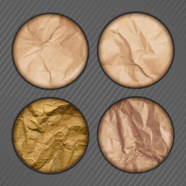 Texture of crumpled paper. Vector illustration.