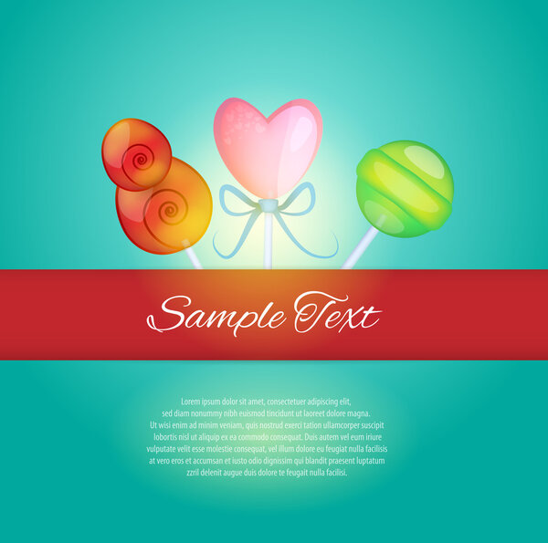 Sweet card. Vector illustration