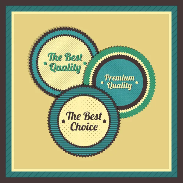 Collection Premium Quality Labels Retro Vintage Styled Design — Stock Vector