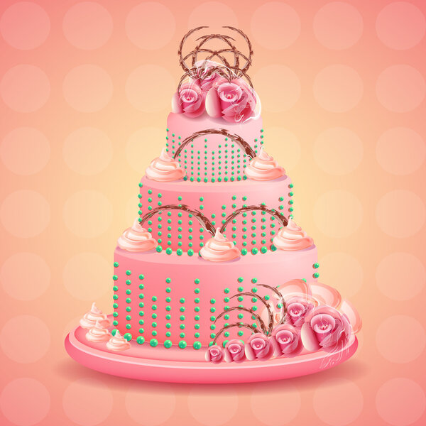Birthday cake vector illustration 
