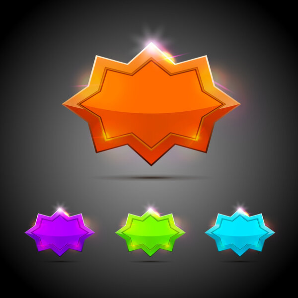 Vector glossy banners vector illustration 