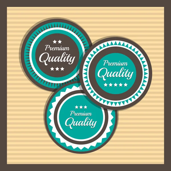 Collection Premium Quality Labels Retro Vintage Styled Design — Stock Vector