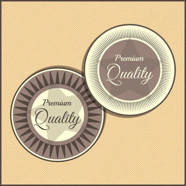 Collection Premium Quality Labels Retro Vintage Styled Design — Stock Vector